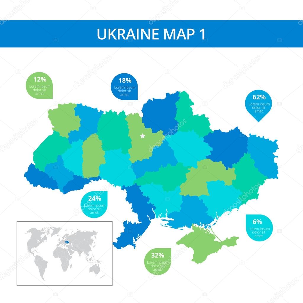 Ukraine map template 1