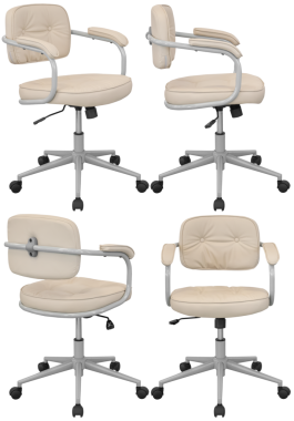 Ofis sandalyesi izole, şeffaf arka plan, mobilya PNG