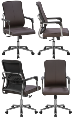 Ofis sandalyesi izole, şeffaf arka plan, mobilya PNG