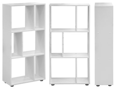 Metal çerçeveli ve ahşap raflı modern raf ünitesi stüdyoda fotoğraflanmış ve beyaz ya da şeffaf arka planda izole edilmiş. Oturma odası, ev ofisi, yatak odası veya koridor içi, mobilya katalogları için uygun açık depo mobilyaları