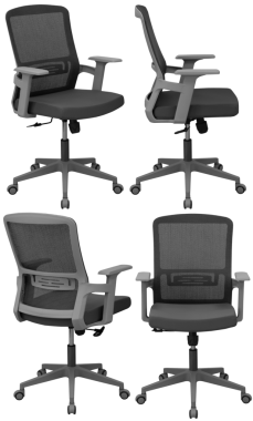 Ofis sandalyesi izole, şeffaf arka plan, mobilya PNG