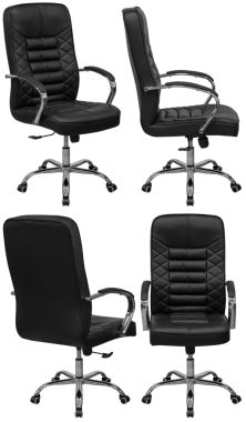 Ofis sandalyesi izole, şeffaf arka plan, mobilya PNG