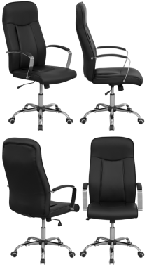 Ofis sandalyesi izole, şeffaf arka plan, mobilya PNG