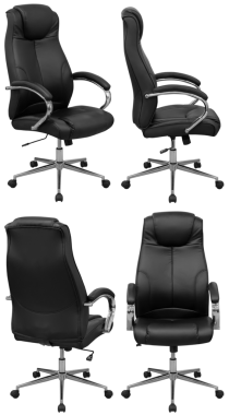 Ofis sandalyesi izole, şeffaf arka plan, mobilya PNG