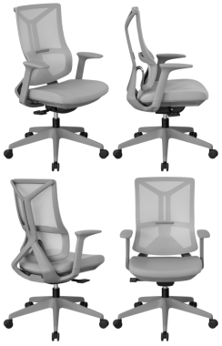 Ofis sandalyesi izole, şeffaf arka plan, mobilya PNG