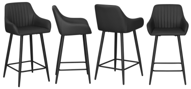 Stüdyoda gerçek bar taburesi fotoğraflandı ve şeffaf arka planda izole edildi. Yastıklı, metal veya ahşap bacaklı modern bar sandalyesi, mutfak adaları, ev barları, yemek içleri, iç tasarım projeleri, mobilya katalogları