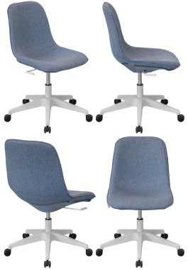 Ofis sandalyesi izole, şeffaf arka plan, mobilya PNG