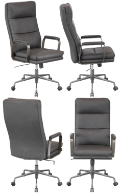 Ofis sandalyesi izole, şeffaf arka plan, mobilya PNG