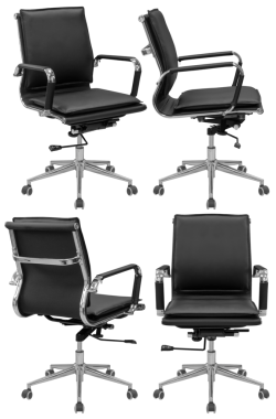 Ofis sandalyesi izole, şeffaf arka plan, mobilya PNG