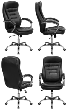 Ofis sandalyesi izole, şeffaf arka plan, mobilya PNG