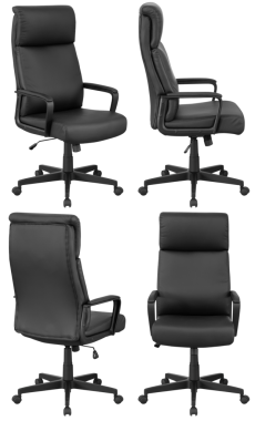 Ofis sandalyesi izole, şeffaf arka plan, mobilya PNG