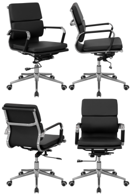 Ofis sandalyesi izole, şeffaf arka plan, mobilya PNG