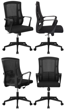 Ofis sandalyesi izole, şeffaf arka plan, mobilya PNG