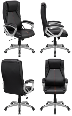 Ofis sandalyesi izole, şeffaf arka plan, mobilya PNG