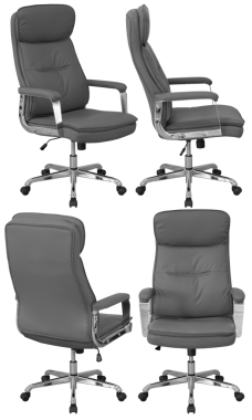 Ofis sandalyesi izole, şeffaf arka plan, mobilya PNG