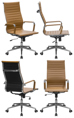 Ofis sandalyesi izole, şeffaf arka plan, mobilya PNG