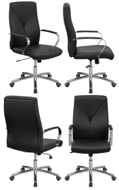 Ofis sandalyesi izole, şeffaf arka plan, mobilya PNG