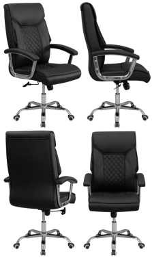 Ofis sandalyesi izole, şeffaf arka plan, mobilya PNG