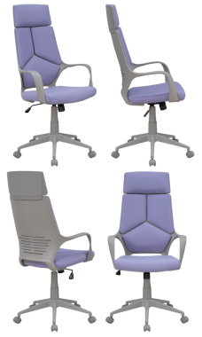 Ofis sandalyesi izole, şeffaf arka plan, mobilya PNG