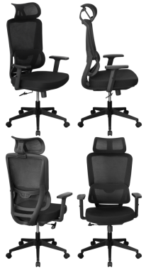 Ofis sandalyesi izole, şeffaf arka plan, mobilya PNG