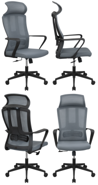 Ofis sandalyesi izole, şeffaf arka plan, mobilya PNG