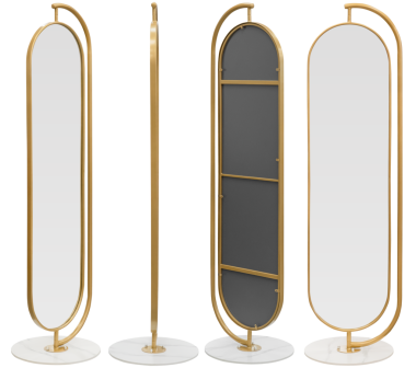 Stüdyoda çekilen ve şeffaf arkaplanda izole edilmiş gerçek ayna. Metal çerçeveli modern ayna, yatak odası, koridor, soyunma odası ve oturma odası için uygun. İç tasarım projeleri için ideal