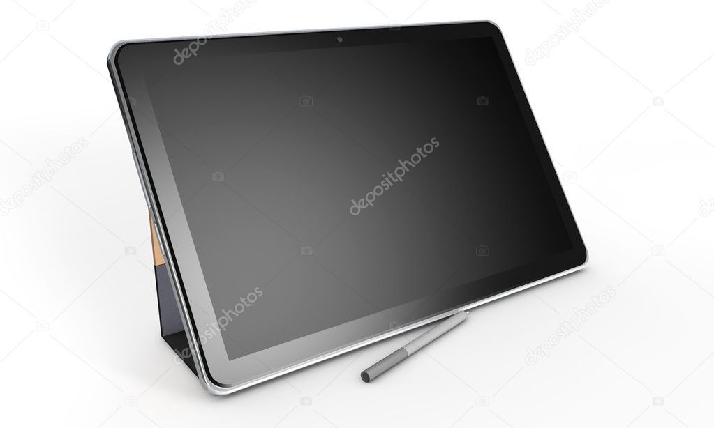 3d Tablet on a white background