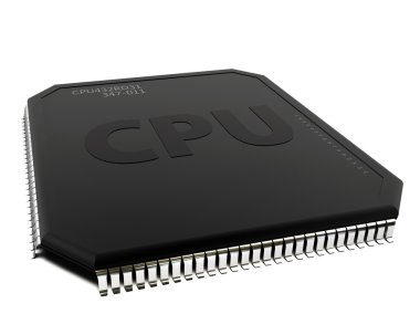 Beyaz arka plan üzerinde elektrik bileşenleri 3D çizimi