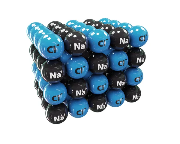 Sodyum Klorür kaya tuzu, halite, tablo, kristal structu