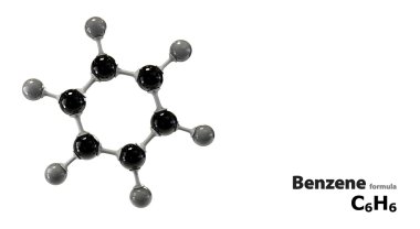molecular structure Benzene C6H6 clipart