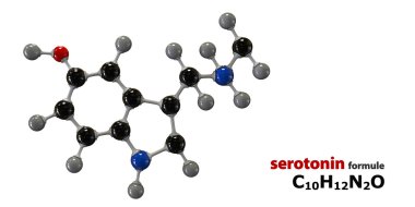molecule of hormone serotonin clipart
