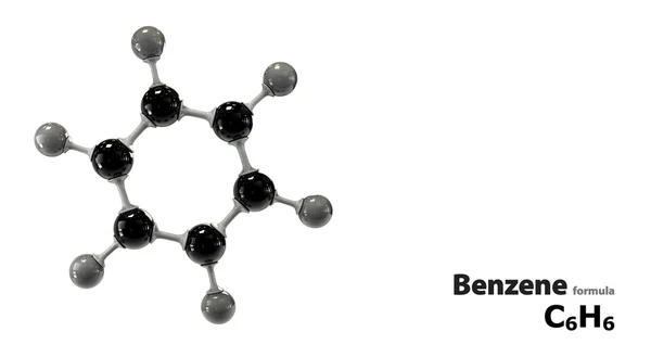 Moleculaire structuur benzeen, C6h6 — Stockfoto