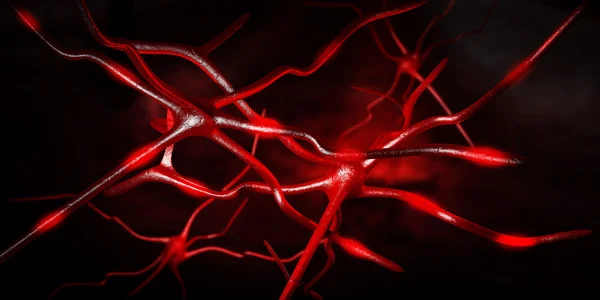 Obras de arte computarizadas de células nerviosas — Foto de Stock