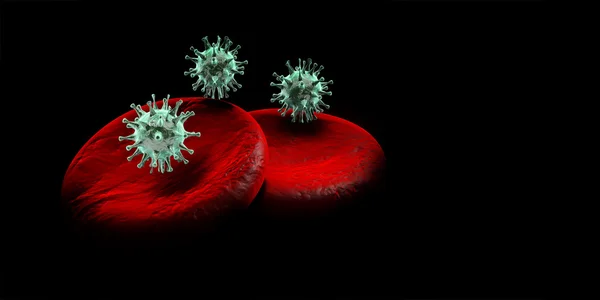 血液与血液红细胞中 Zika 病毒 — 图库照片