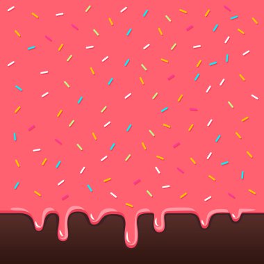 Renkli donut ile serpin tepesi tebrik kartı, poster, afiş için arka plan sır.