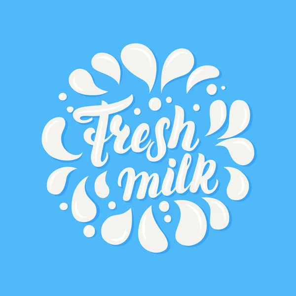 Fresh milk hand written lettering. — Stock Vector