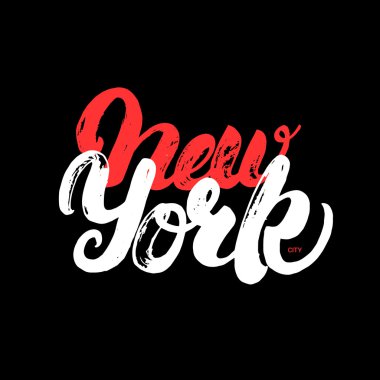 New York city poster için yazılı yazı ver, Yazdır tee.