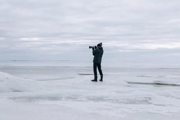 Fotógrafo, hielo marino —  Fotos de Stock