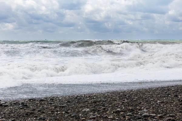 Havets kust innan hon shtorm — Stockfoto