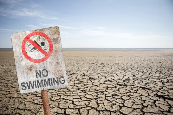 Kein Schwimmzeichen — Stockfoto