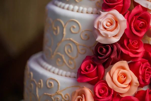 Bolo de casamento bonito — Fotografia de Stock