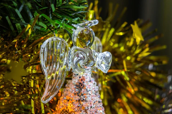 クリスマスの天使はガラス製 — ストック写真
