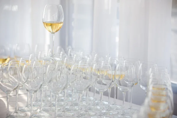 Glasses of white wine — Stock Photo, Image