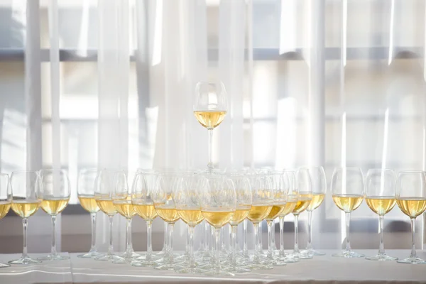 Glasses of white wine — Stock Photo, Image