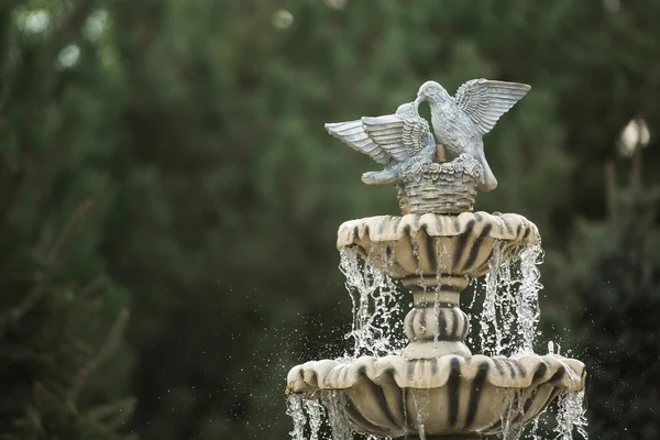 Stone fountain splashes — Stock Photo, Image