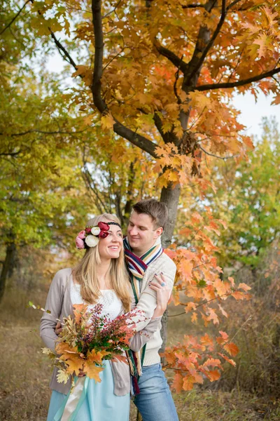Осенняя свадьба в стиле бохо — стоковое фото