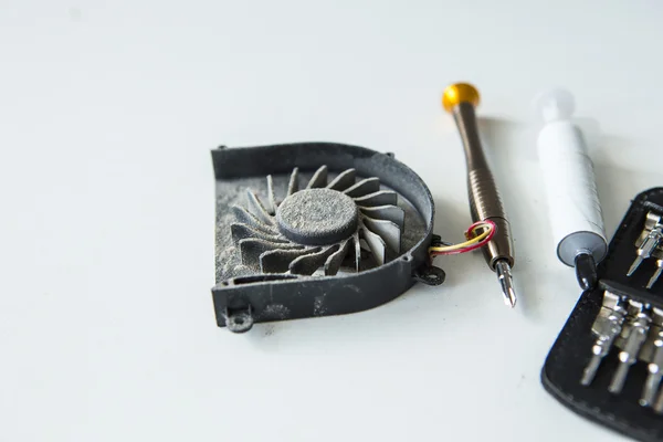 Dustu laptop fan — Stock Photo, Image