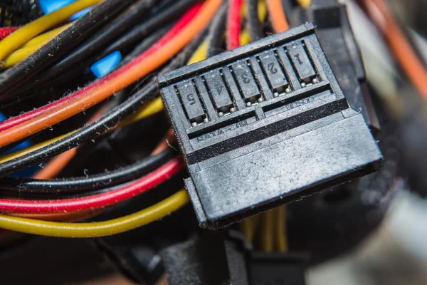 computer wires with dust