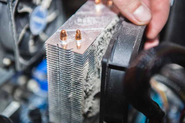 Ventilador de ordenador con polvo —  Fotos de Stock