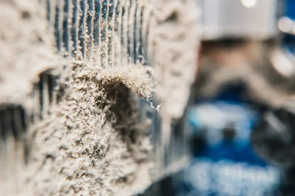 Počítač ventilátor s prachem — Stock fotografie